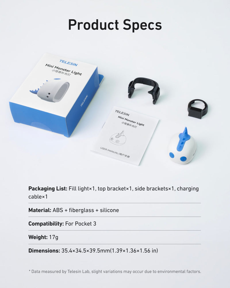 Mini Monster Fill Light Kit for DJI Osmo Pocket 3 telesinstore