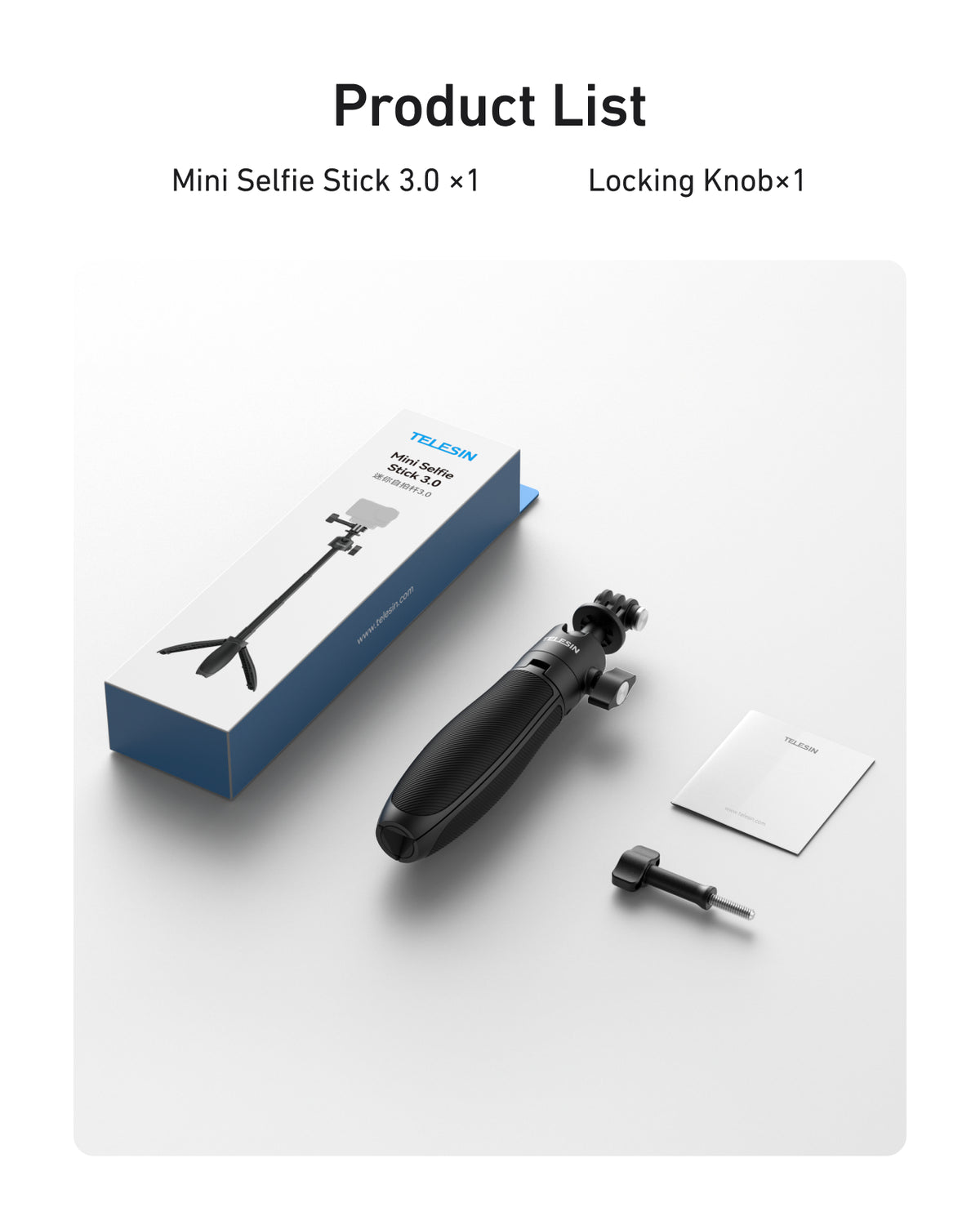 Telesin Mini Selfie Stick 3.0