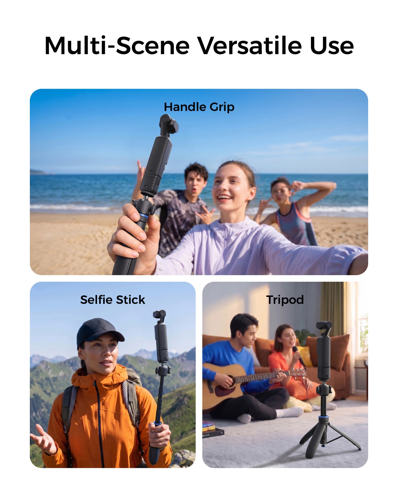 Telesin 65cm Quick-Release Tripod with 1/4" Screw For Pocket3\4\4P