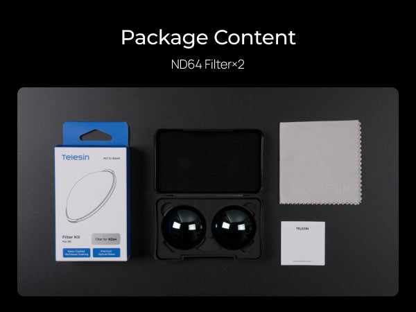 Telesin ND64 Filter Kit for Insta360 X6 (2-Pack)