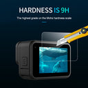 Scratch resistance demonstration of TELESIN 9H tempered glass protector on GoPro Hero 13 lens