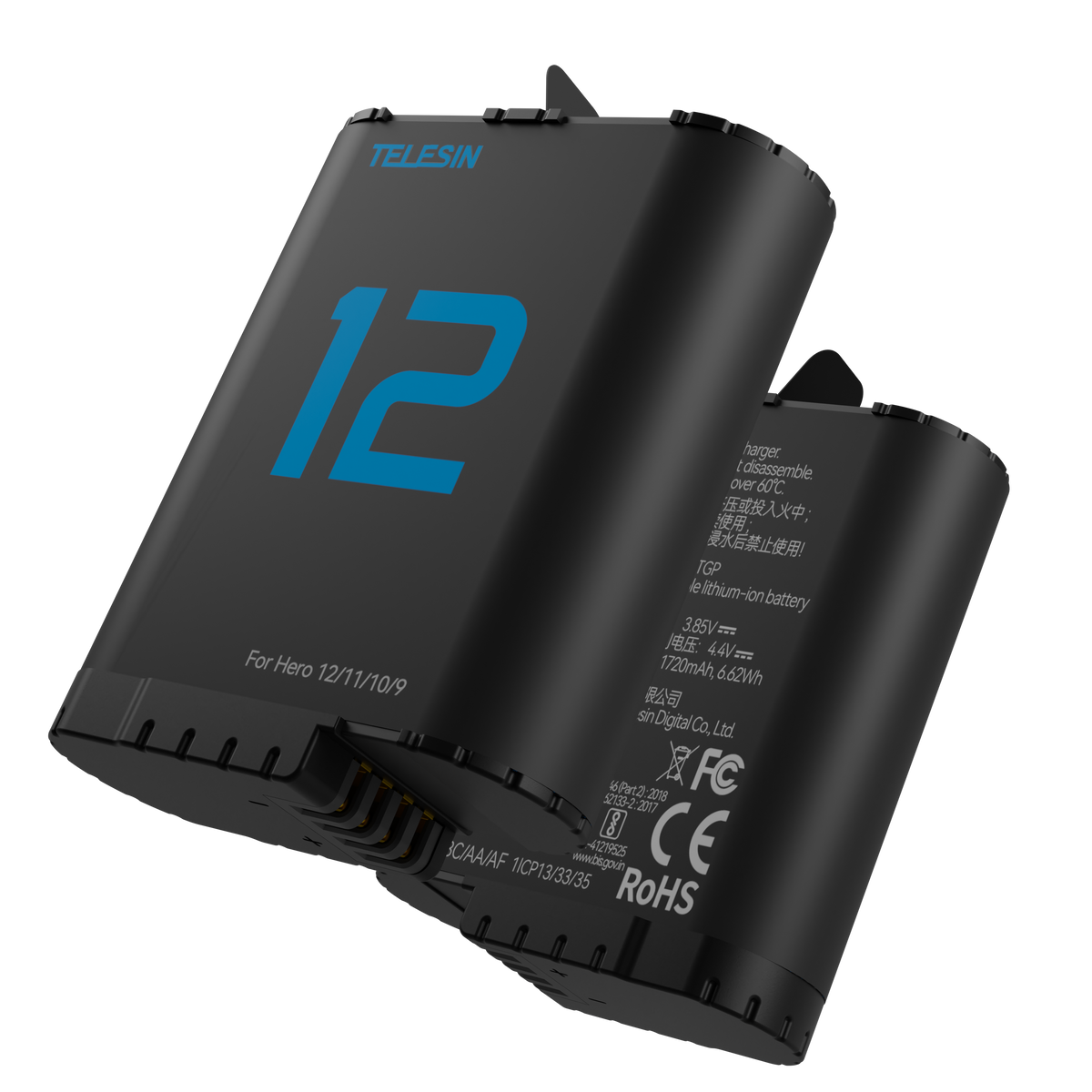 Telesin  Fully decoded battery For Hero 12/11/10/9