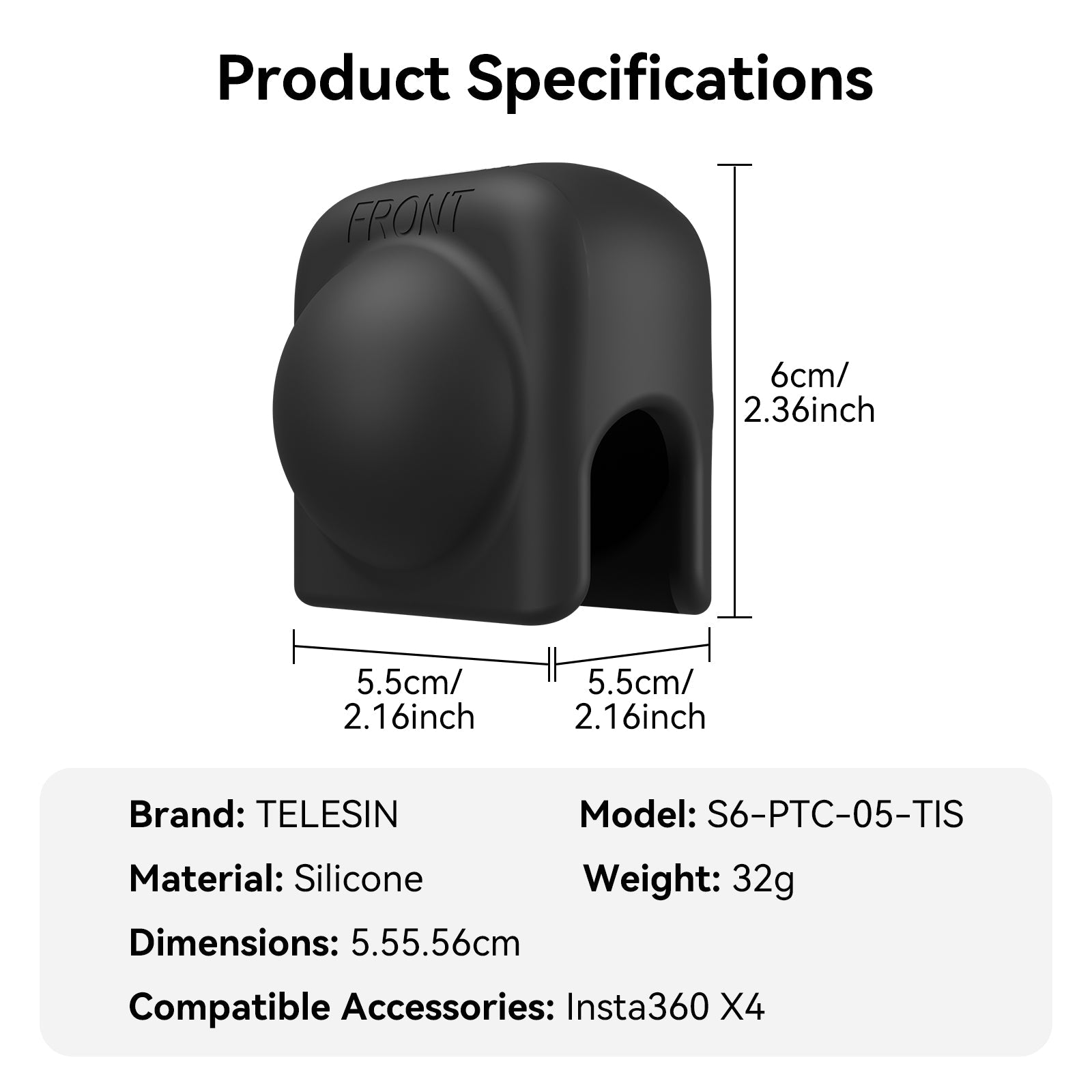Telesin Lens Silicone Protective Cover for Insta360 X4 telesinstore