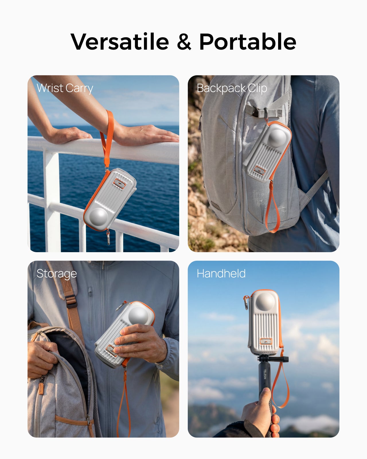 Telesin 360°Camera Storage Bag for X5/ X4/X4 Air(gray)