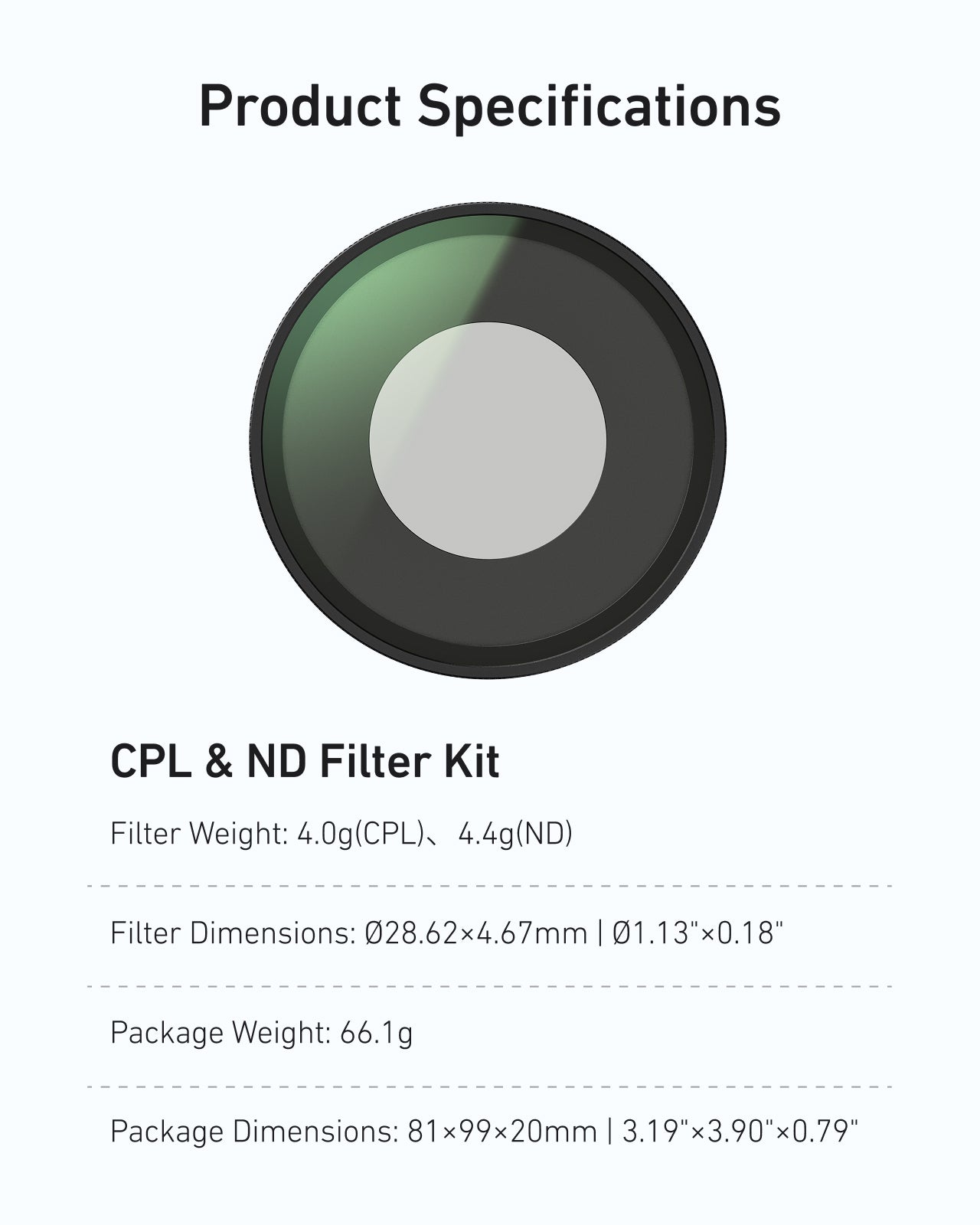 CPL + ND 8/16/32 Filter Kit for Insta 360 Go Ultra