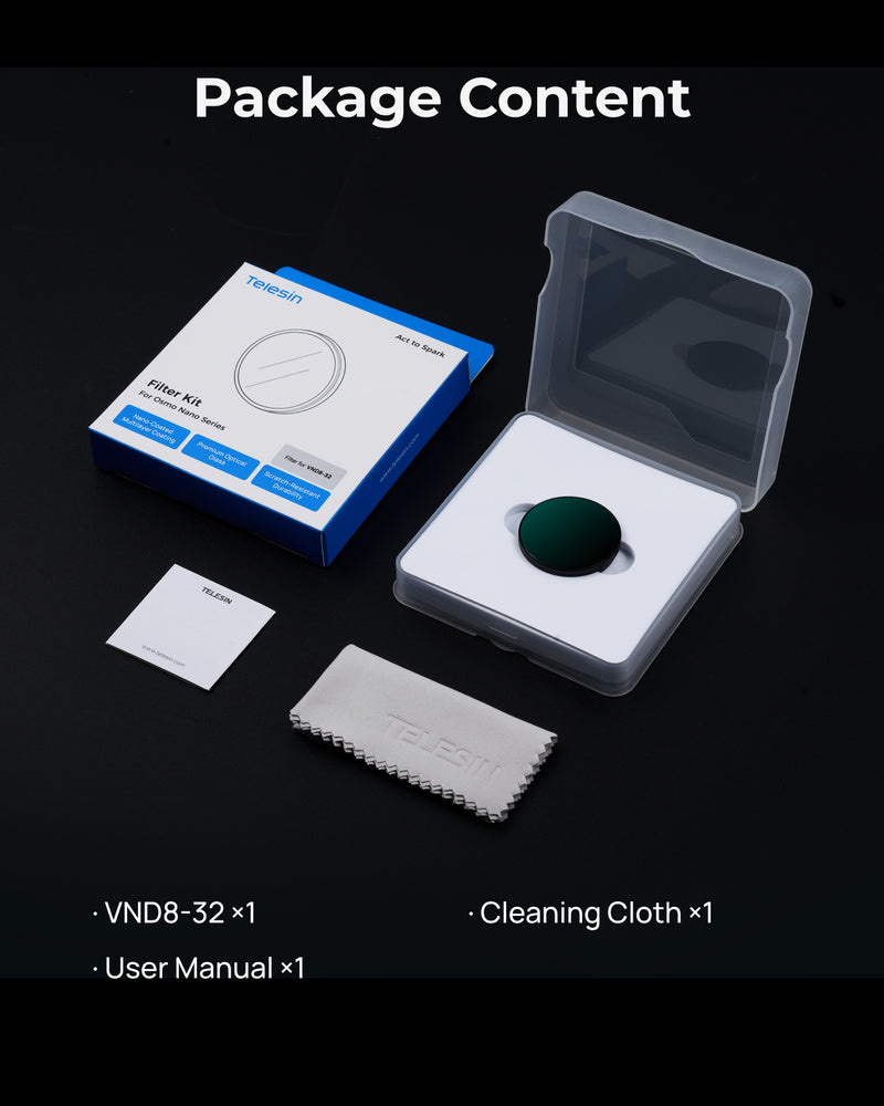 Telesin Nano Series Camera Filter Kit