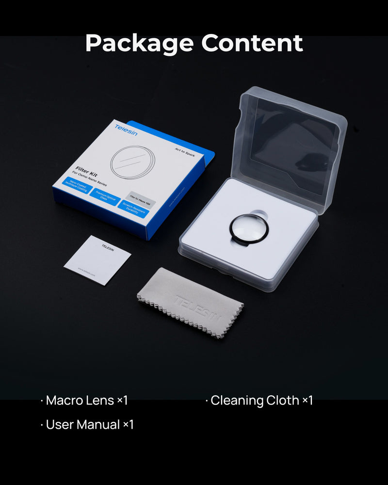 Telesin Nano Series Camera Filter Kit
