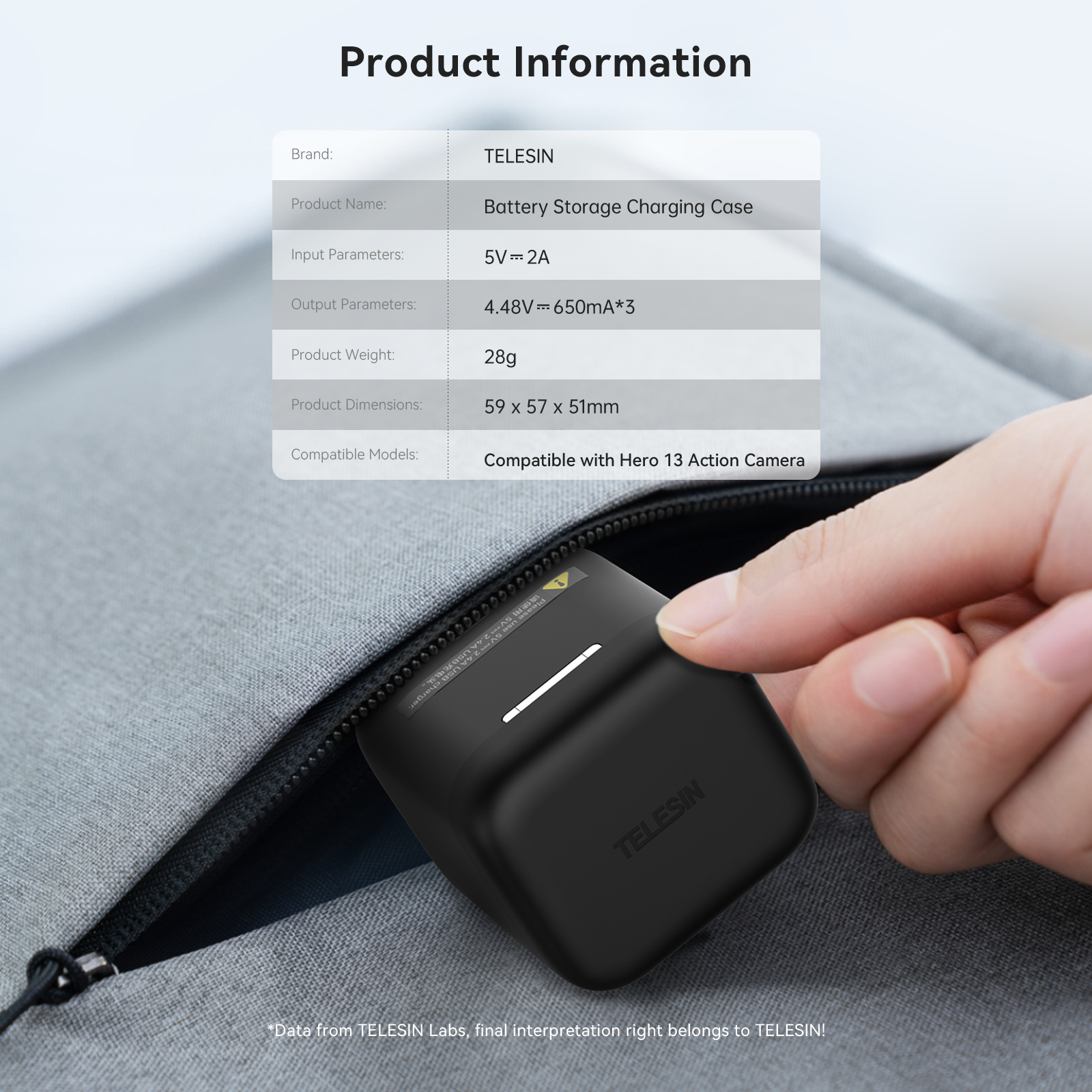 Retractable charging box for Gopro 13 telesinstore
