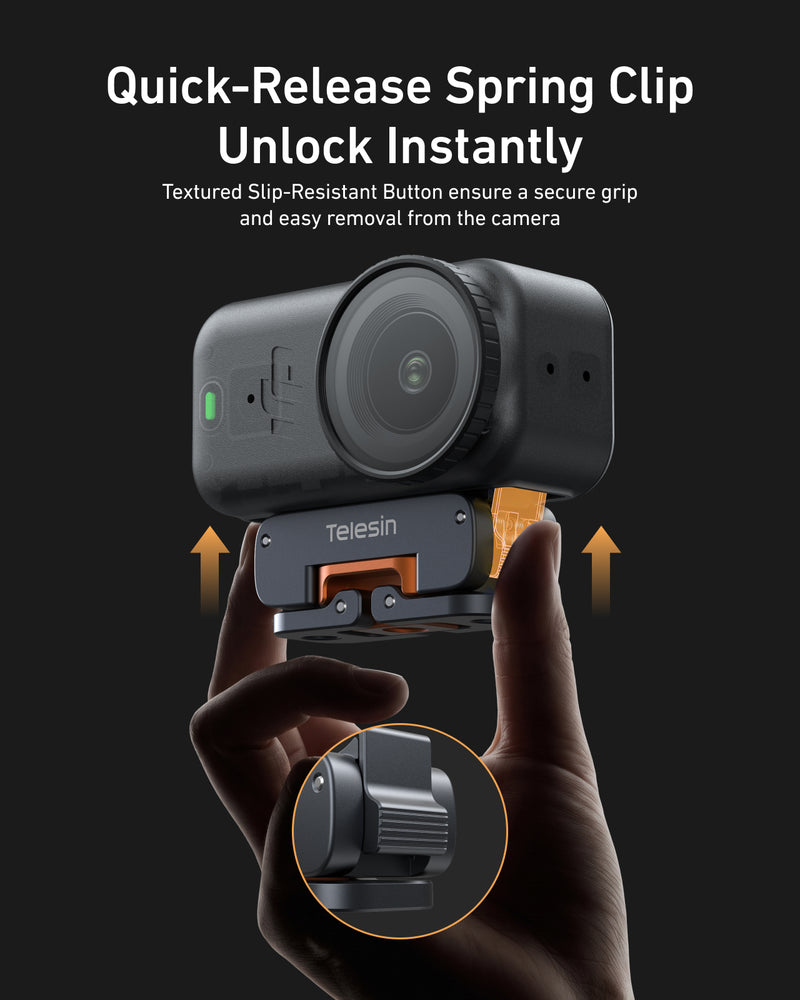 Telesin 360° Rotatable Magnetic Quick-Release Mount For DJI Osmo Action 6 / Osmo Nano