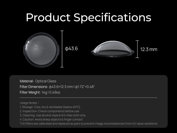 Telesin UV Filter Kit for Insta360 X6