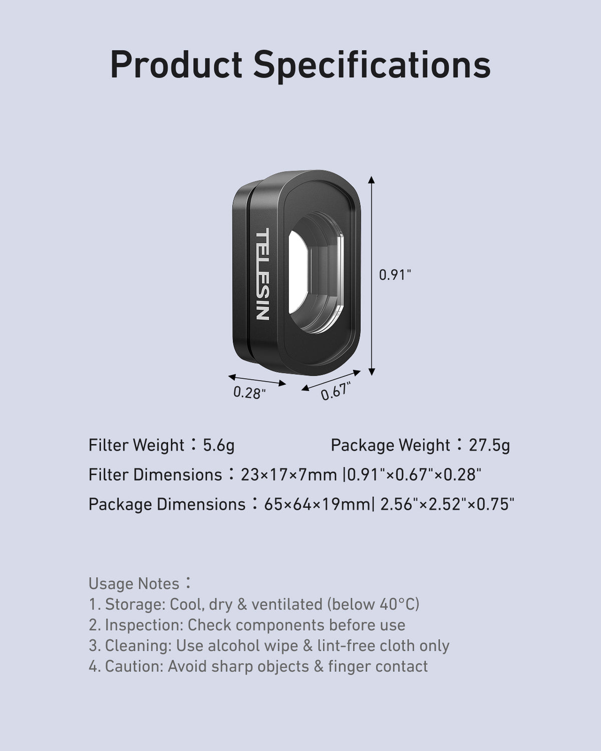 Telesin Wide-angle Lens for DJI Osmo Pocket 4/3