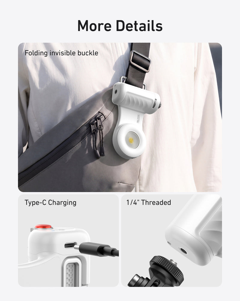Telesin Fill-Light Selfie Handle for Smartphones