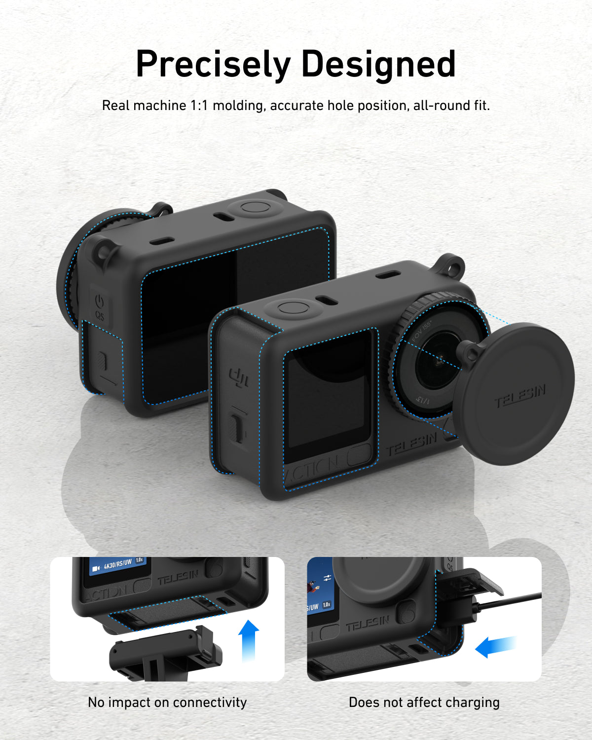 TELESIN Silicone Protective Case