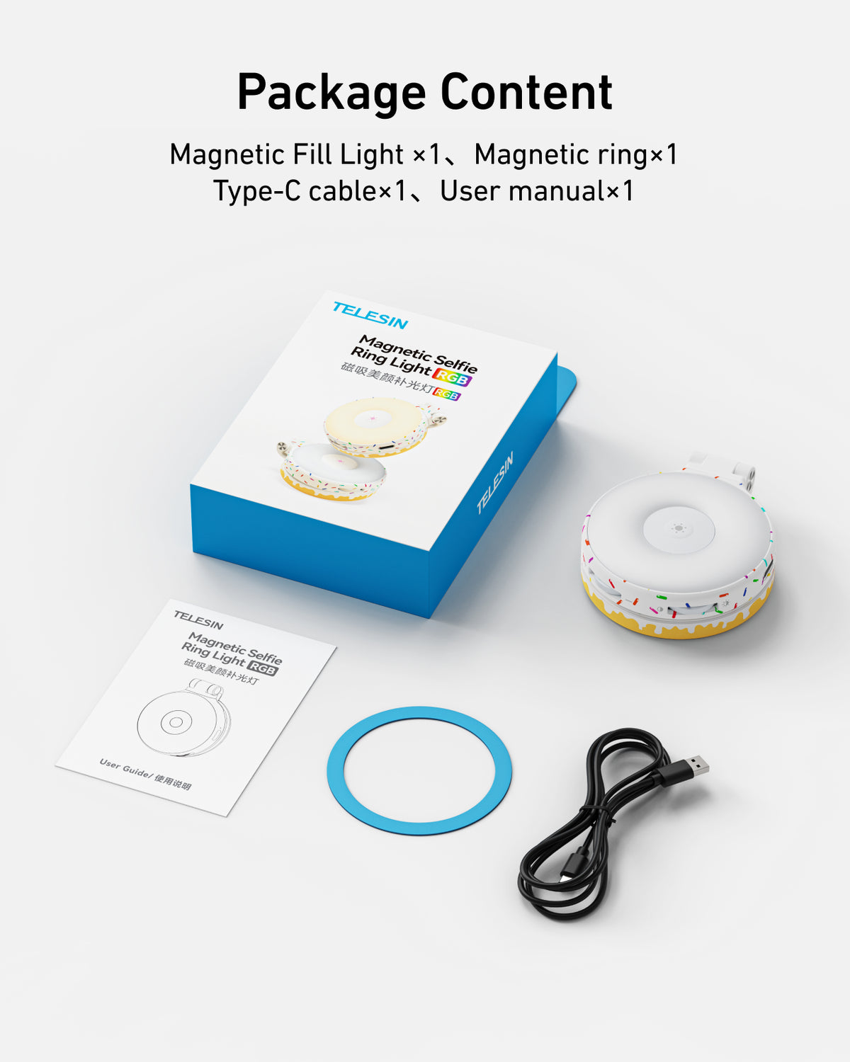 TELESIN CCT x RGB Magnetic Fill Light