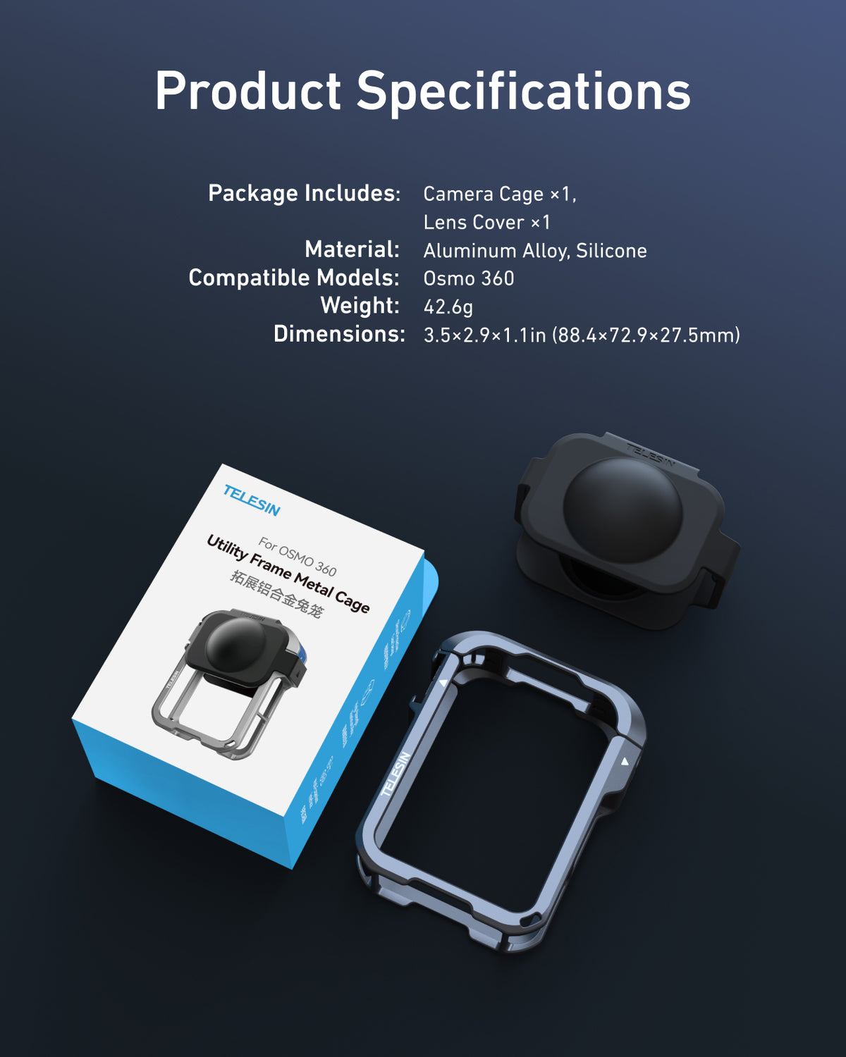 Telesin Cage for DJI Osmo 360