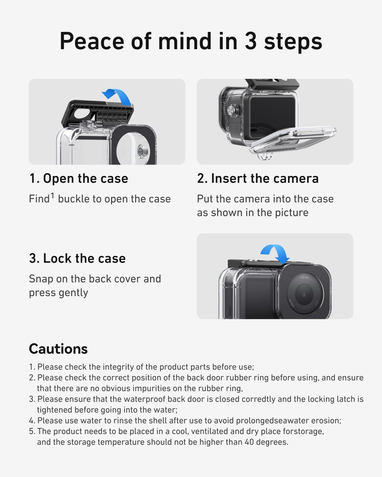 60m Waterproof Case For DJI Osmo Action 6