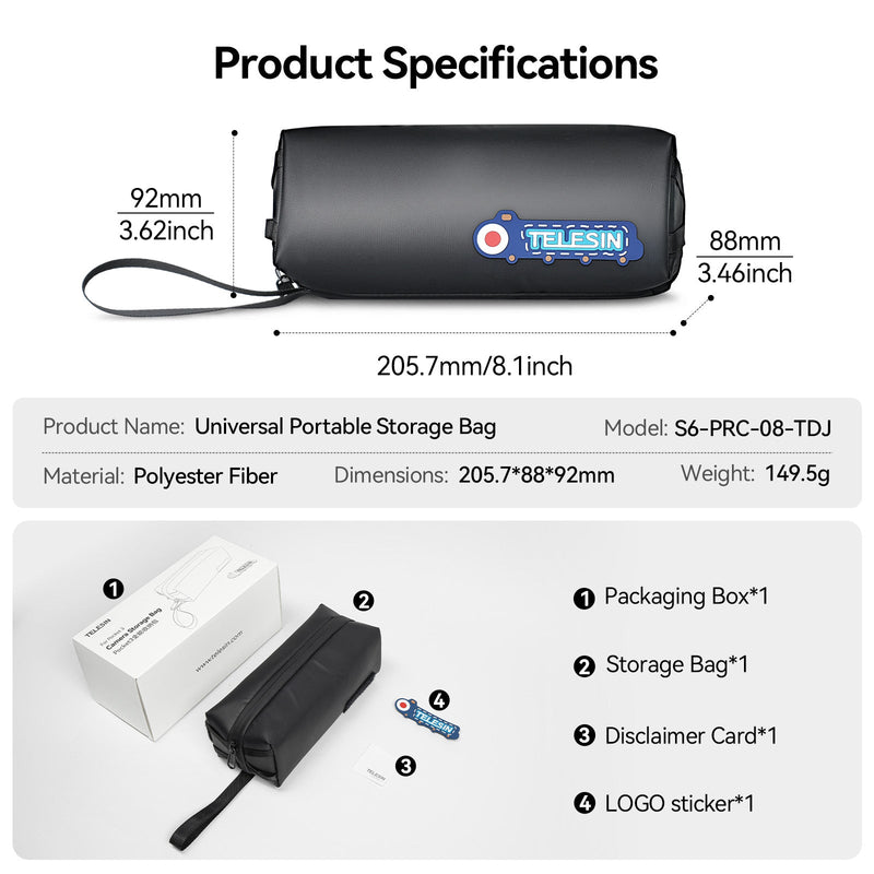 Telesin Universal Portable Storage Bag Compatible with Full Osmo telesinstore