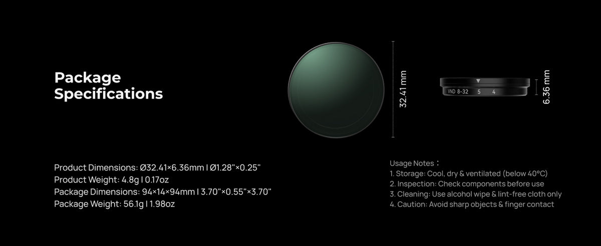 Telesin Nano Series Camera Filter Kit