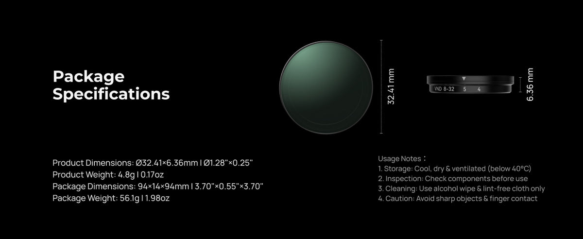 Telesin Nano Series Camera Filter Kit