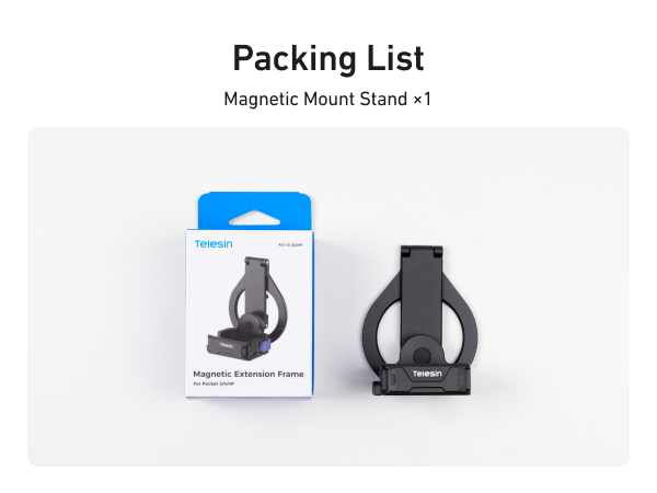 Telesin Magnetic Extension Frame Mount Stand For DJI Osmo Pocket 4P/ 4/ 3