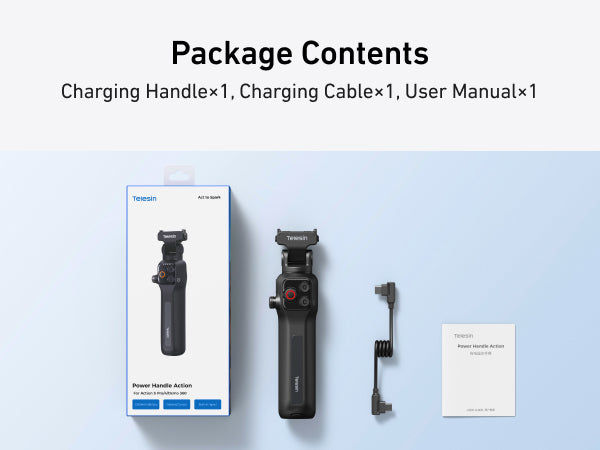 Telesin Portable Charging Handle For Action 6