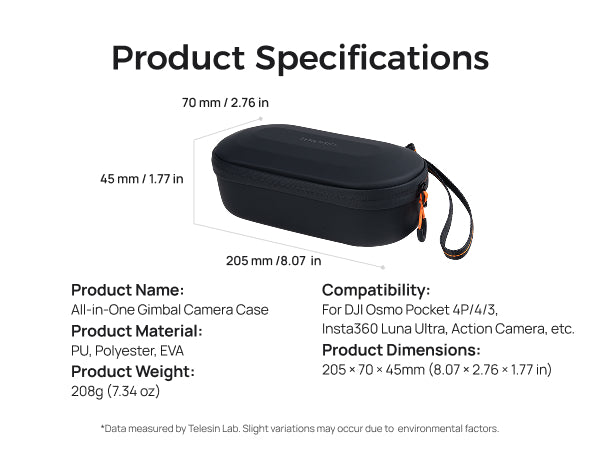 Telesin All-in-One Carrying Case for Action Camera & Gimbal