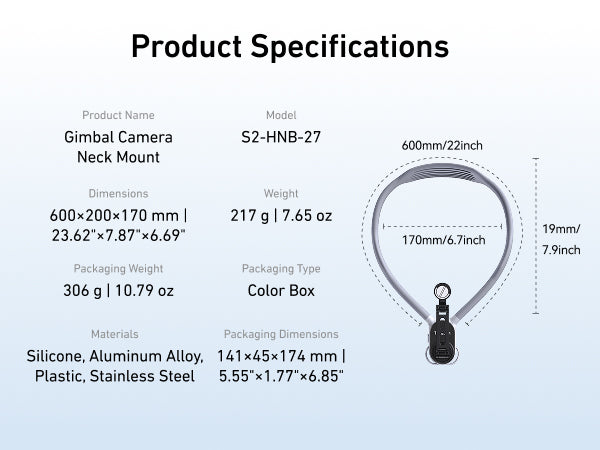 Telesin Gimbal Camera Neck Mount