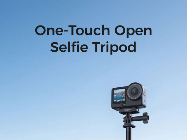 Telesin 65cm One-Button Open Tripod Selfie Stick (Trident Base)