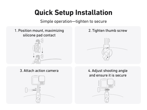 Telesin Motorcycle Windshield Camera Mount