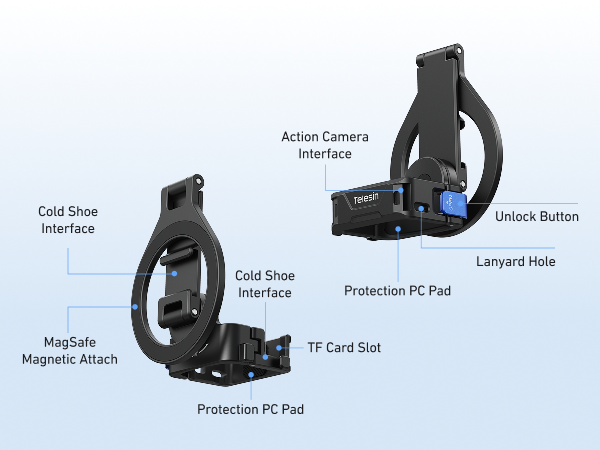Telesin Magnetic Extension Frame Mount Stand For DJI Osmo Pocket 4P/ 4/ 3