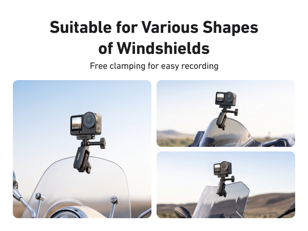Telesin Motorcycle Windshield Camera Mount