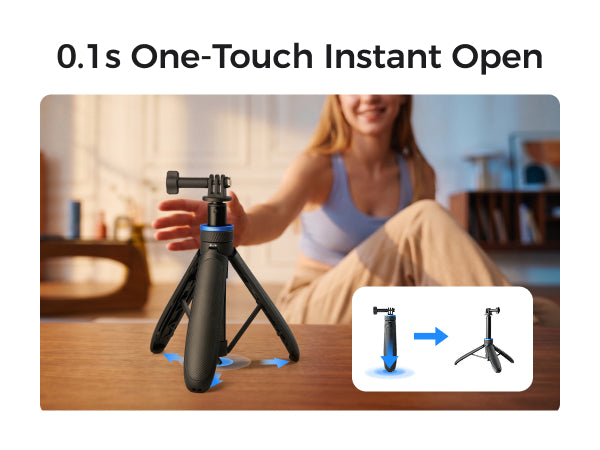 Telesin 65cm One-Button Open Tripod Selfie Stick (Trident Base)
