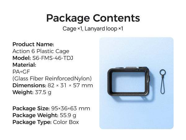 Telesin Plastic Cage for DJI Osmo Action 6