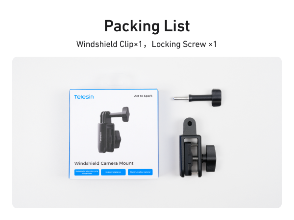 Telesin Motorcycle Windshield Camera Mount