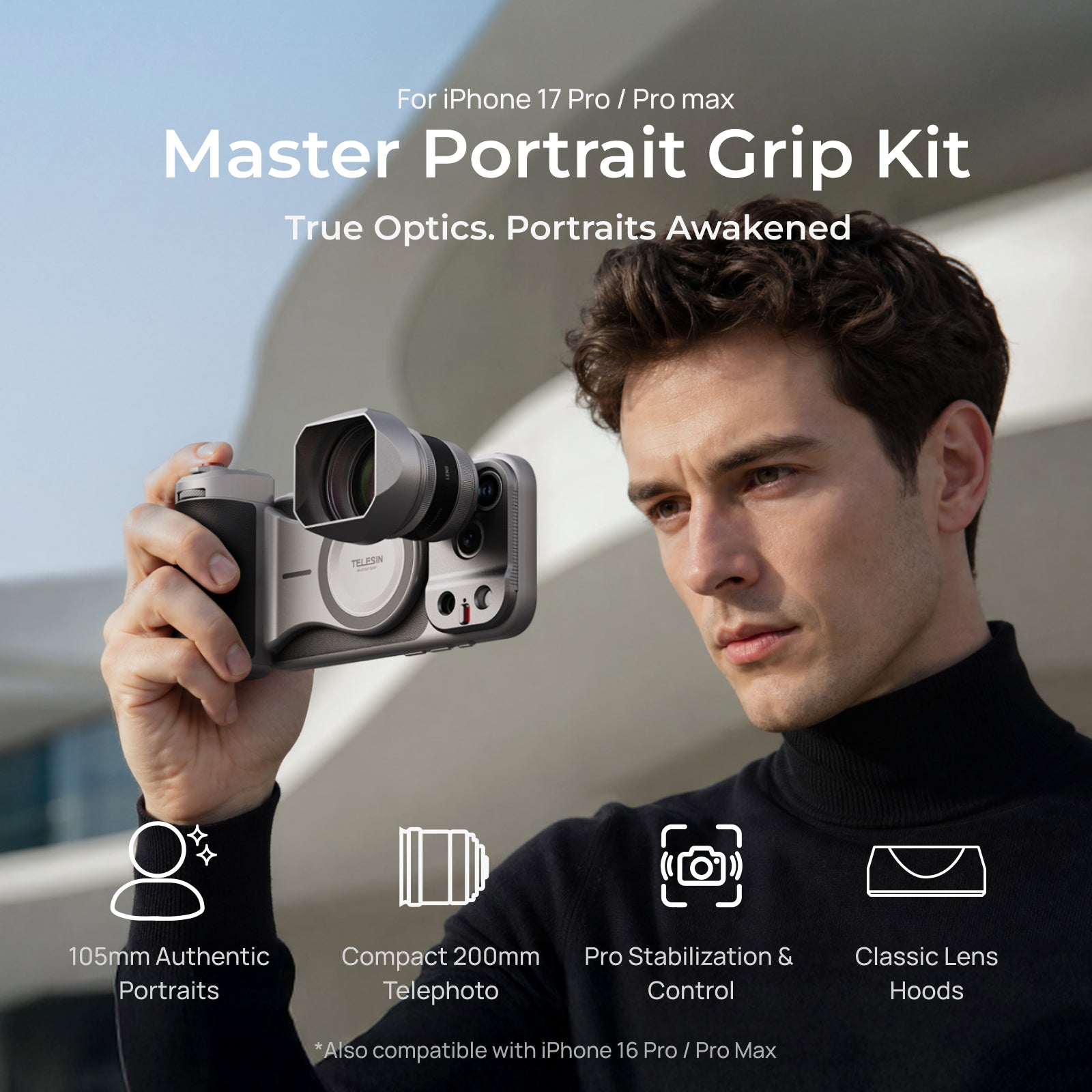 Telesin Master Portrait Grip Kit for iPhone 17 Pro / Pro Max