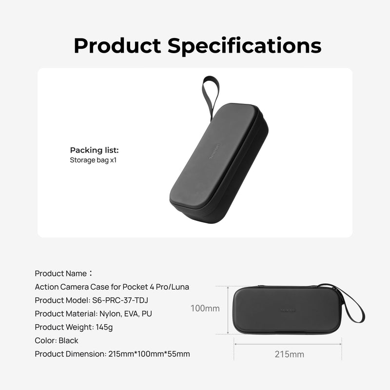 Telesin Gimbal Camera Carrying Case For Pocket 4P/ Luna