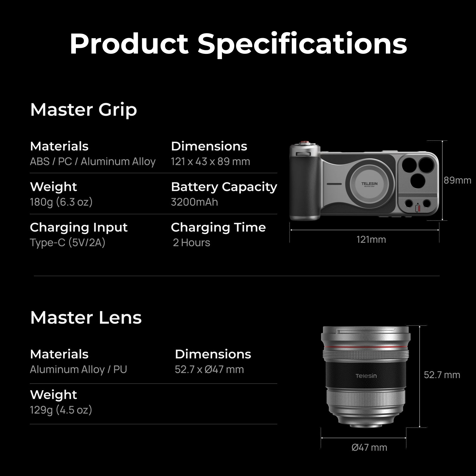 Telesin Master Portrait Grip Kit for iPhone 17 Pro / Pro Max