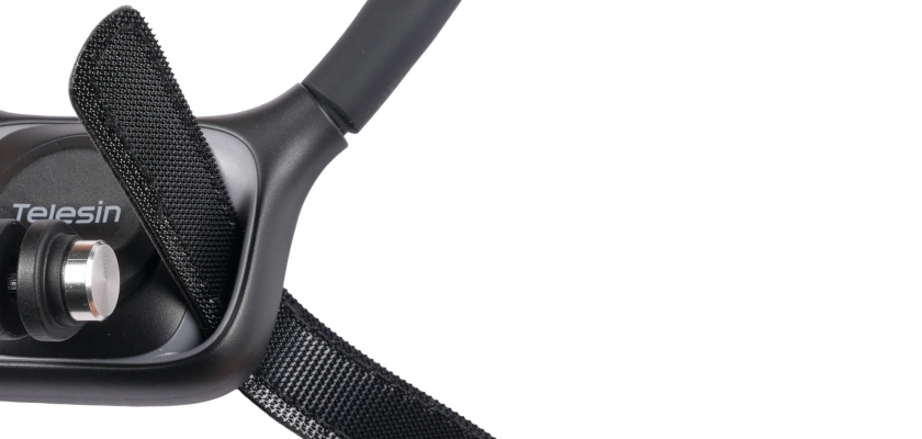 1. Peel the hook-and-loop strap and thread it through the designated slot.