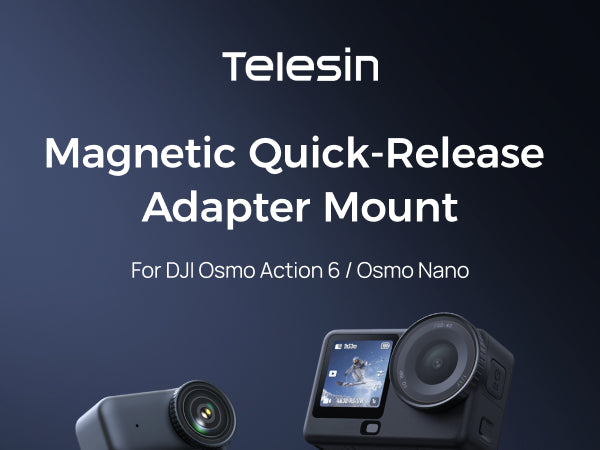 Telesin Dual-Direction Magnetic Quick-Release Base for DJI Osmo Action 6
