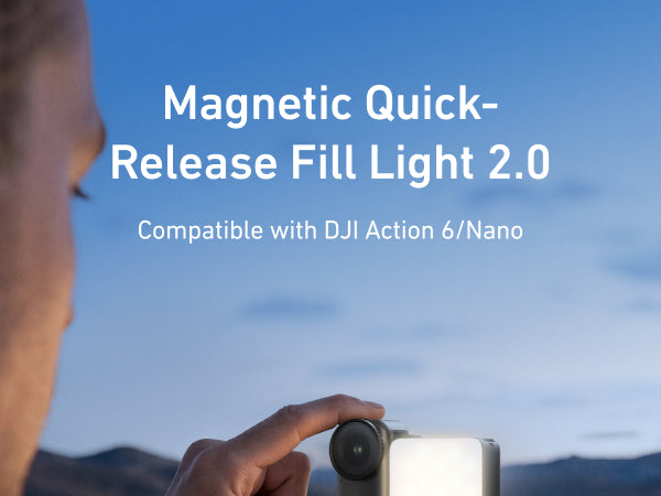 Telesin Magnetic Quick-Release Fill Light for DJI Action 6 / Nano
