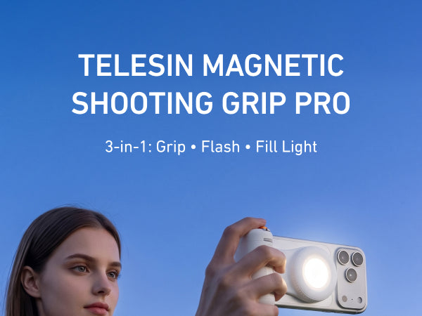 Telesin Fill-Light Selfie Handle for Smartphones