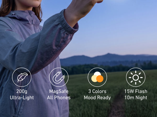 Telesin Fill-Light Selfie Handle for Smartphones