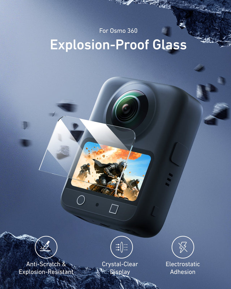 For Osmo 360 Explosion-Proof Glass telesinstore