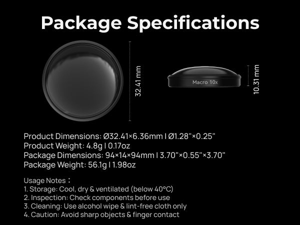 Telesin Nano Series Camera Filter Kit