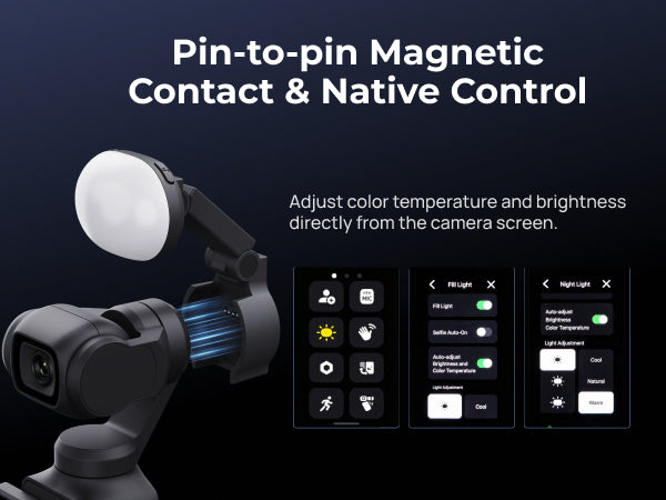 Telesin Magnetic Gimbal Fill Light for Pocket 4/4P
