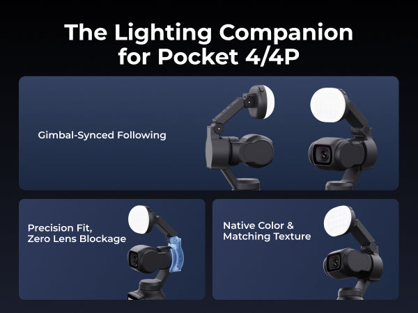Telesin Magnetic Gimbal Fill Light for Pocket 4/4P