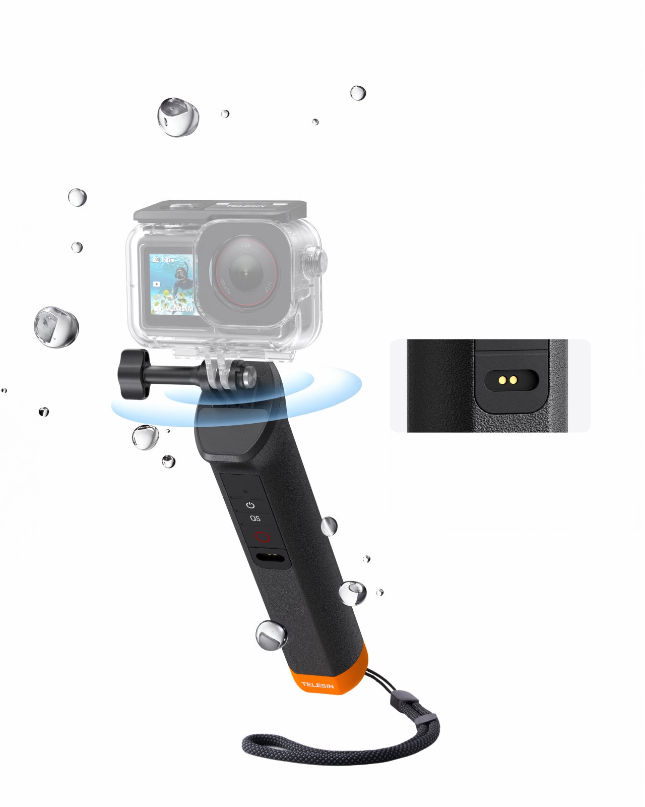 Telesin Floating Bluetooth Remote Handle for Action 6/5 Pro/4