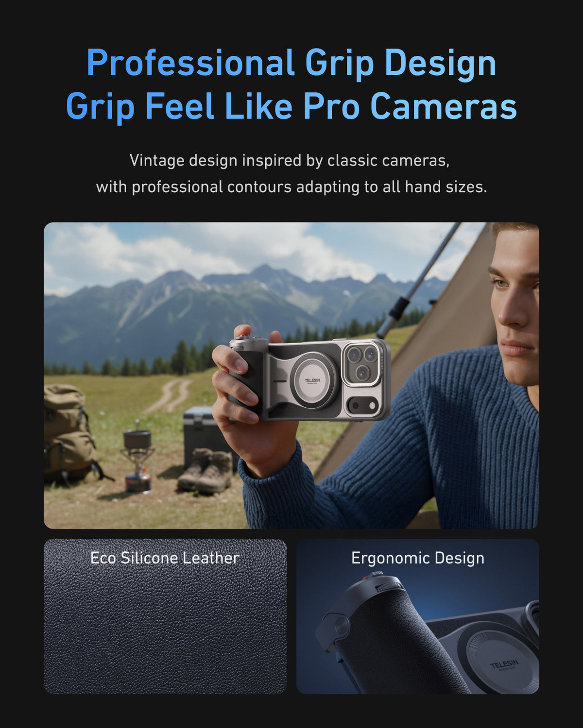 TELESIN Master Grip for iPhone 17 Pro/Pro Max