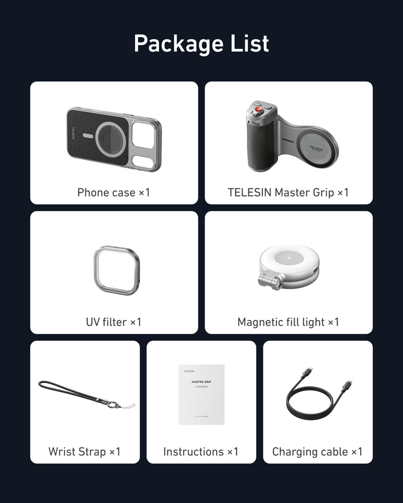 TELESIN Master Grip for iPhone 17 Pro/Pro Max