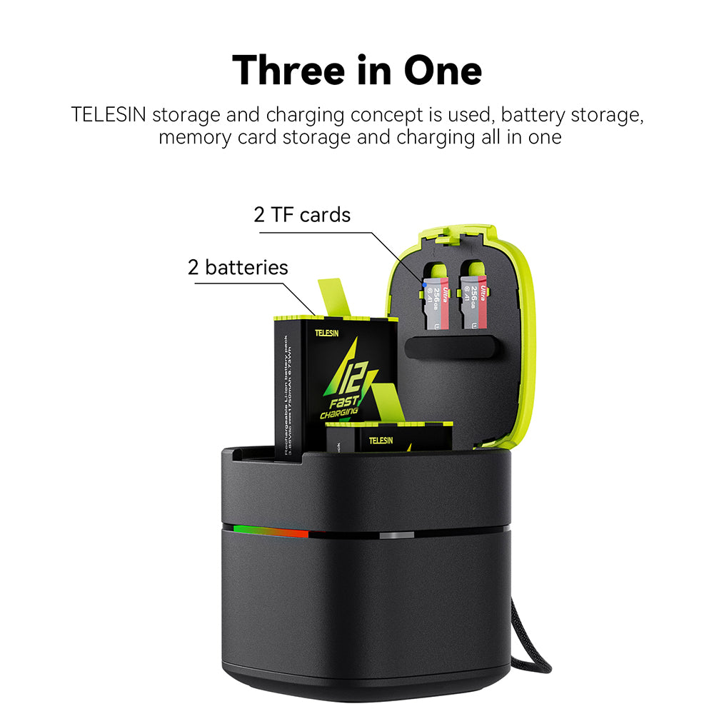 TELESIN Fast Charging Case for GoPro